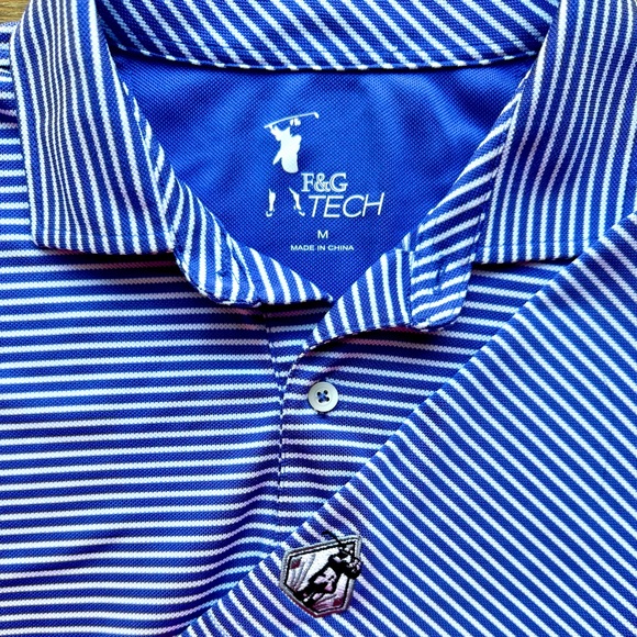 F&G Tech Other - F&G Tech Golf Club Men's Purple Pinstripe golf polo shirt Size Medium M